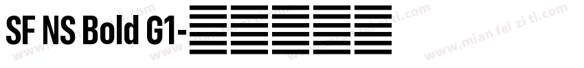 SF NS Bold G1字体转换